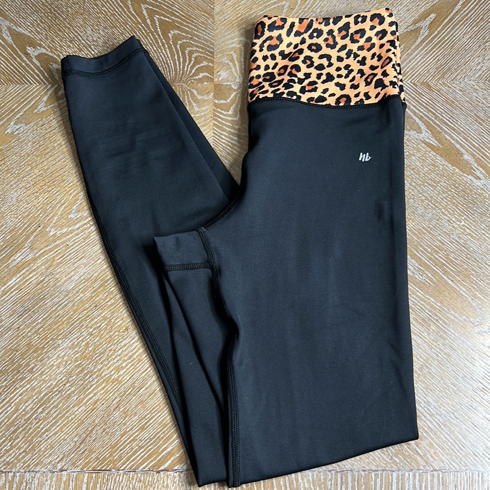 NIKKIB Black Performance Leopard Waist Legging S